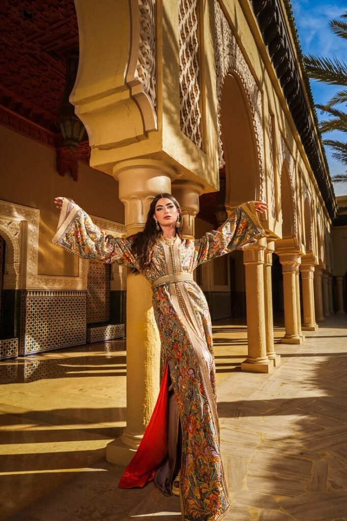 moroccan caftan fashion photography